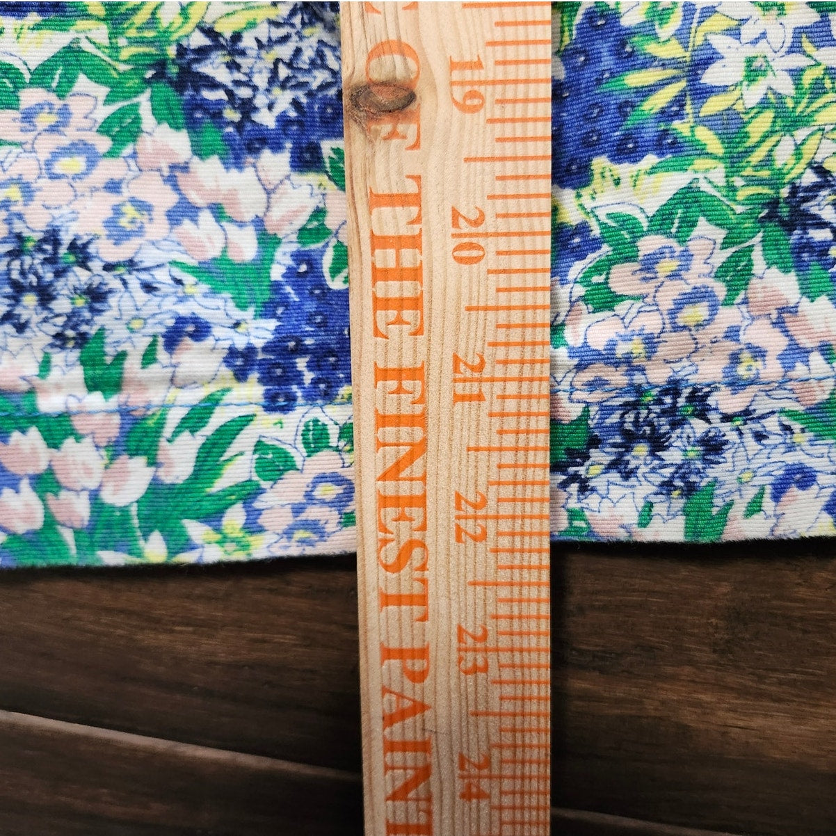 Talbots Skirt Plus Size 18W Blue Green Spring Floral A-line Stretch Cotton