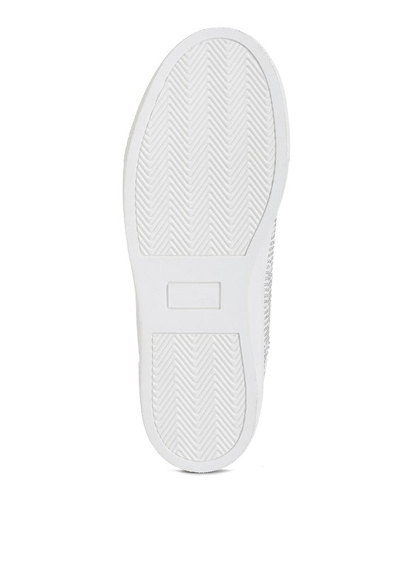Cristals Rhinestone & Pearl Embellished Sneakers