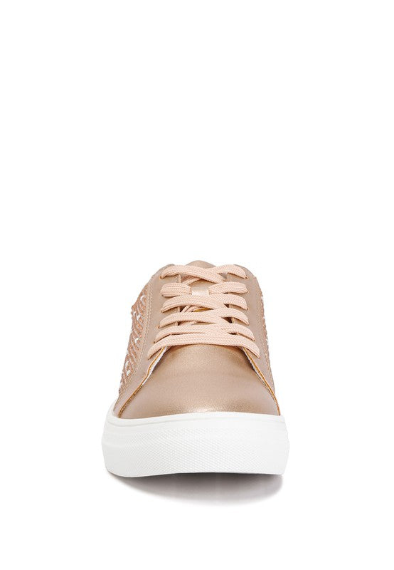 Cristals Rhinestone & Pearl Embellished Sneakers