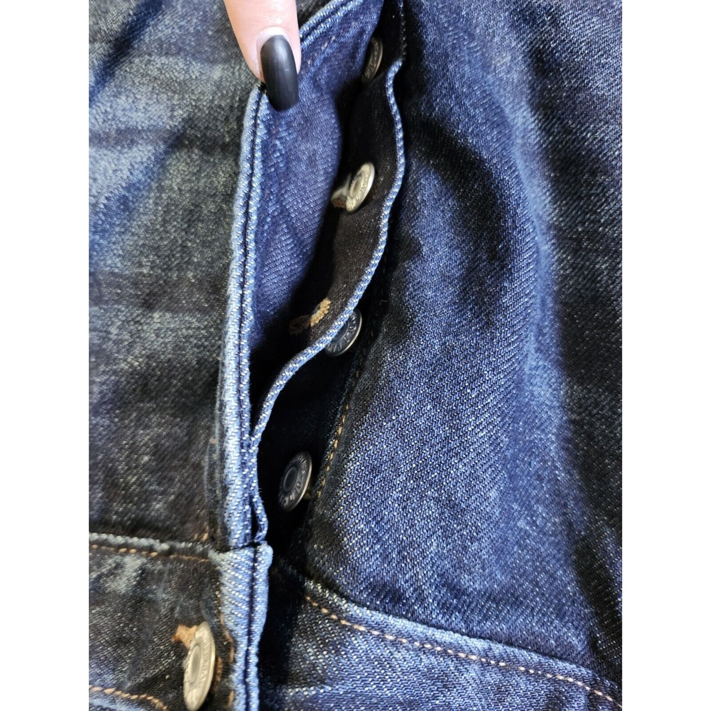 Old Navy Slouchy Straight Jeans Plus Size 16 High Rise Blue Dark Wash Button Fly