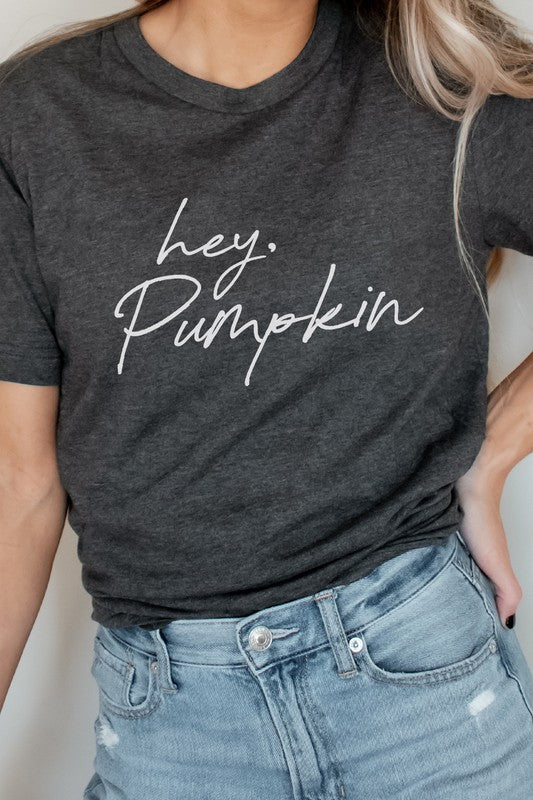Hey Pumpkin Autumn Season Graphic Tee