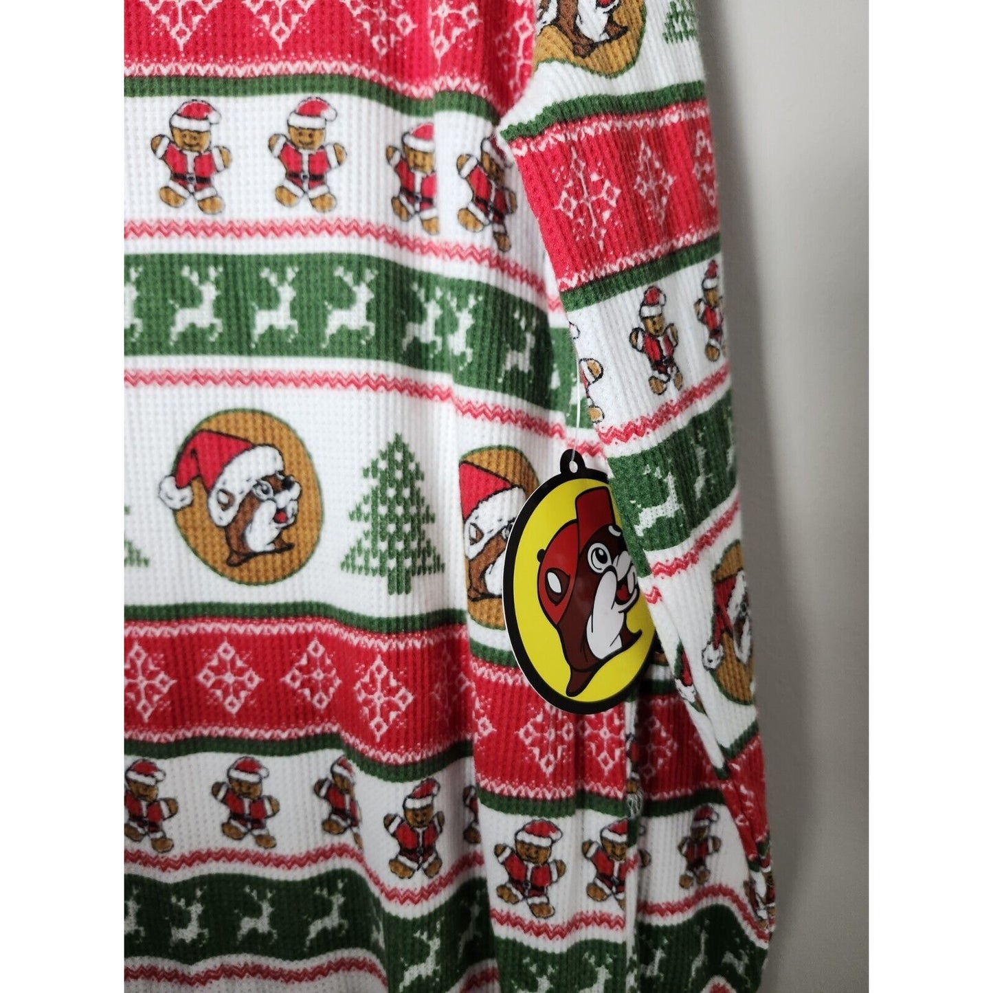 Buc-ees One Piece Christmas Thermal Pajamas Size XL Long Johns Bucees