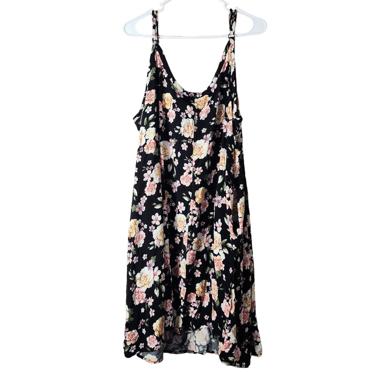 Torrid Mini Tank Dress Black Floral with Pockets Plus Size 5X