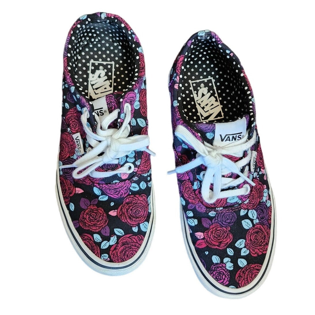 Vans Doheny Sneakers Rose Floral Skate Low Top Lace Up Women's Size 7