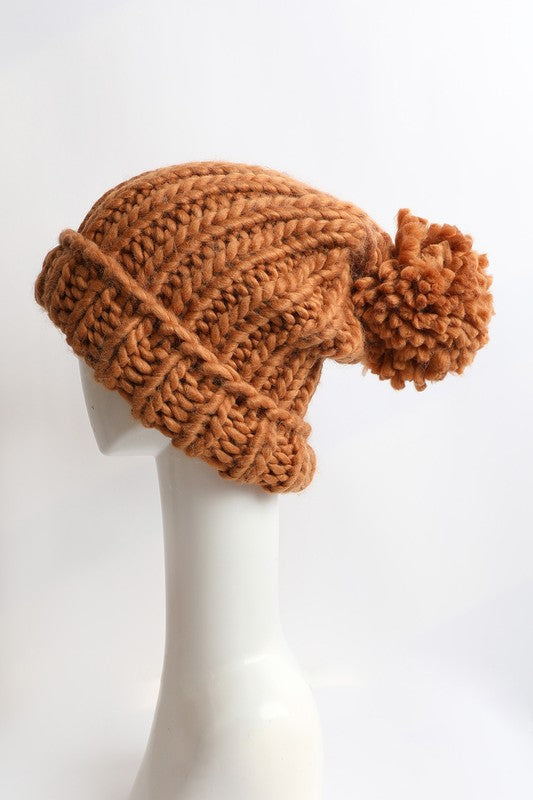 Soft Chunky Cable Knit Beanie