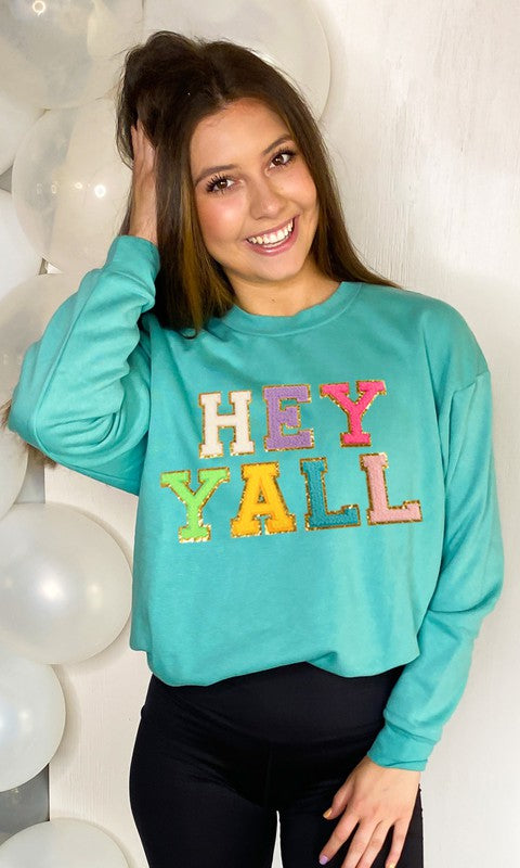 Hey Y'all Ideal Chenille Sweatshirt