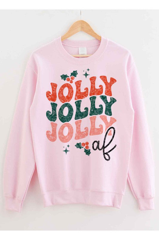 JOLLY AF CHRISTMAS SWEATSHIRT PLUS SIZE