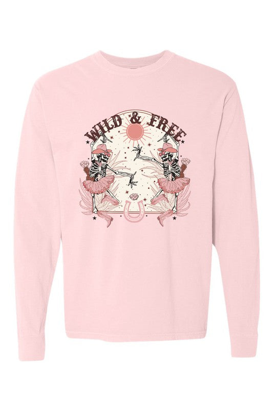 Wild and Free Skeletons Comfort Colors Long Sleeve