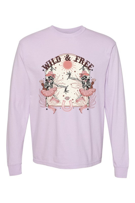 Wild and Free Skeletons Comfort Colors Long Sleeve