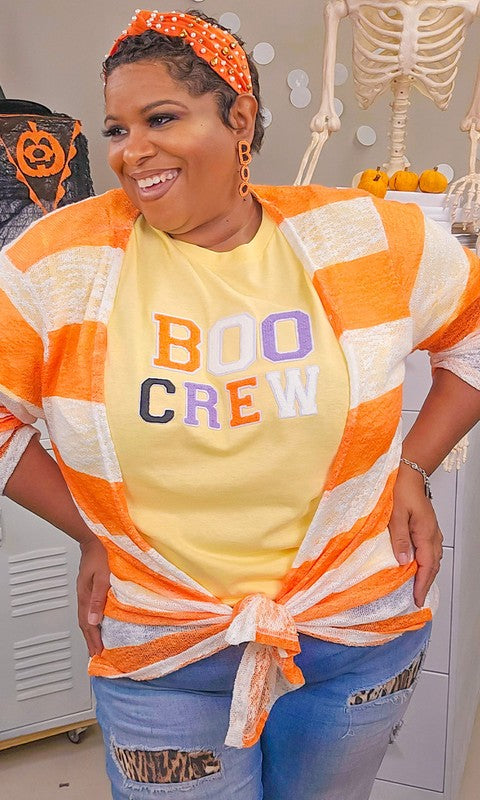 Soft Ideal Chenille Boo Crew Graphic T-Shirt