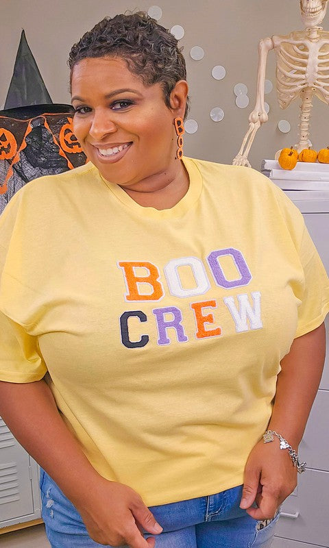 Soft Ideal Chenille Boo Crew Graphic T-Shirt