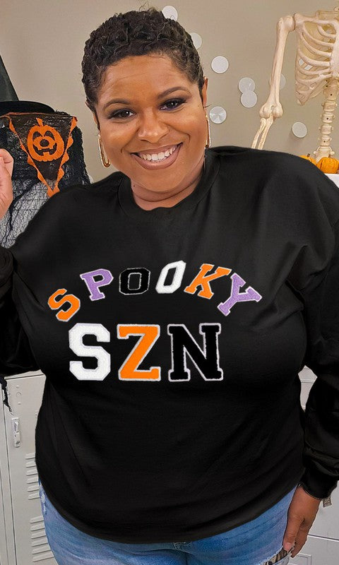 Soft Ideal Chenille Spooky SZN Long Sleeve T-Shirt