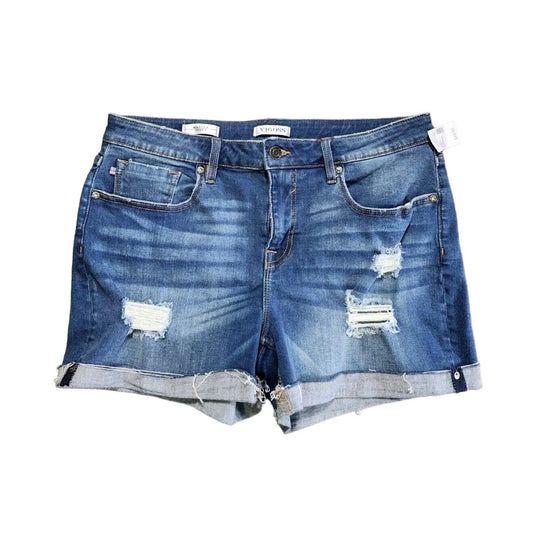 VIGOSS Marley Shorts Size 32 Luxe Stretch Denim Distressed Mid Rise NWT