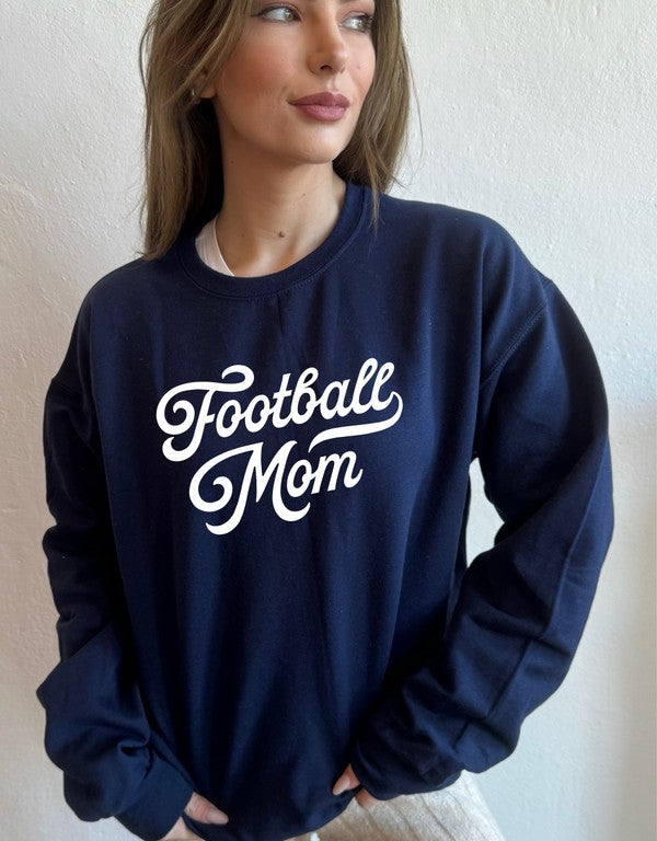 Football Mom Cozy Crewneck Sweatshirt