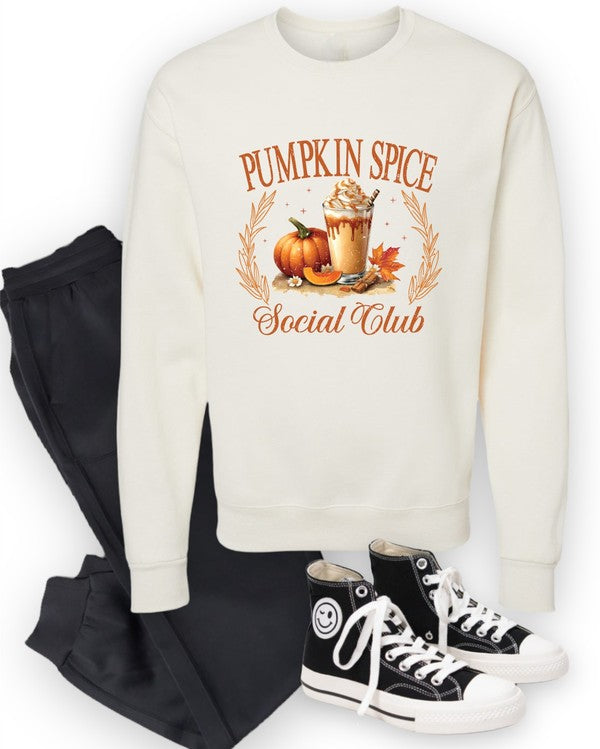 Pumpkin Spice Social Club Crew Neck Sweatshirt