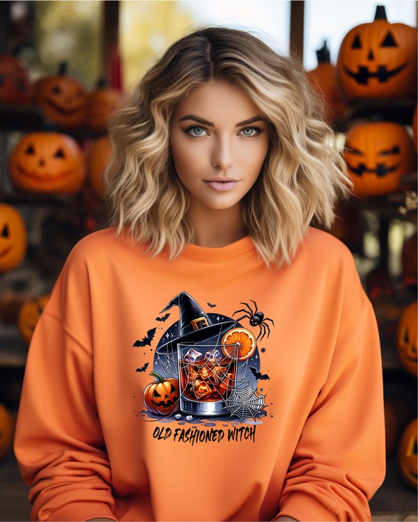 Old Fashioned Witch Graphic Sweatshirt