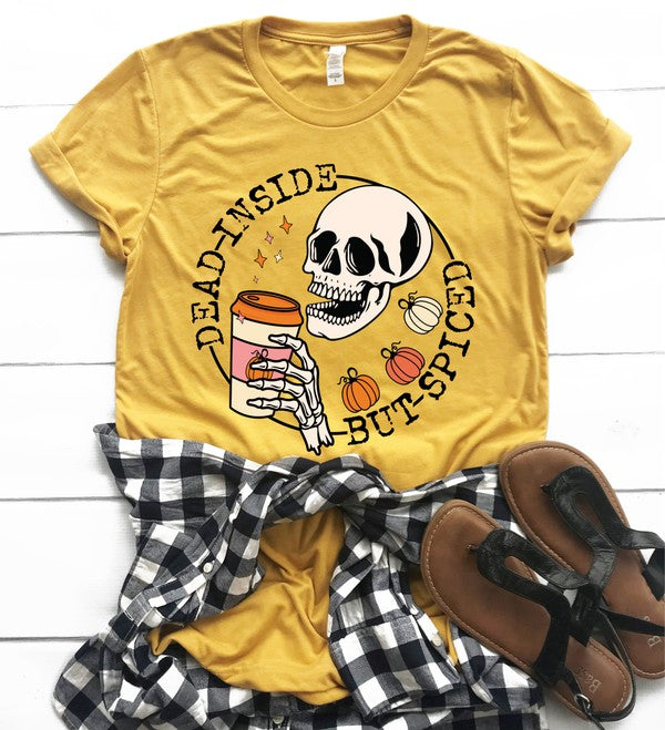 Dead Inside but Spiced Bella Canvas Graphic Tee