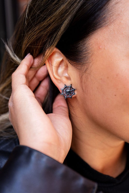 Spider Web Studs - Black