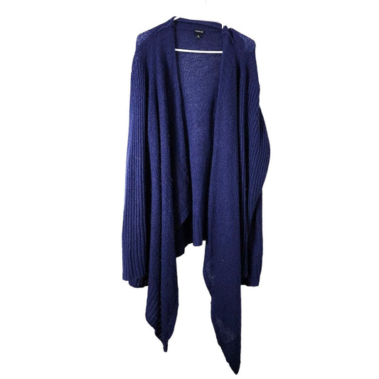 Torrid Cardigan Sweater Plus Size 5X Blue Open Front Waterfall Knit