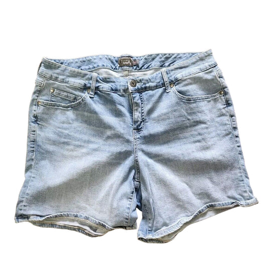 Torrid Denim Bermuda Shorts Plus Size 18 Light Wash Stretch