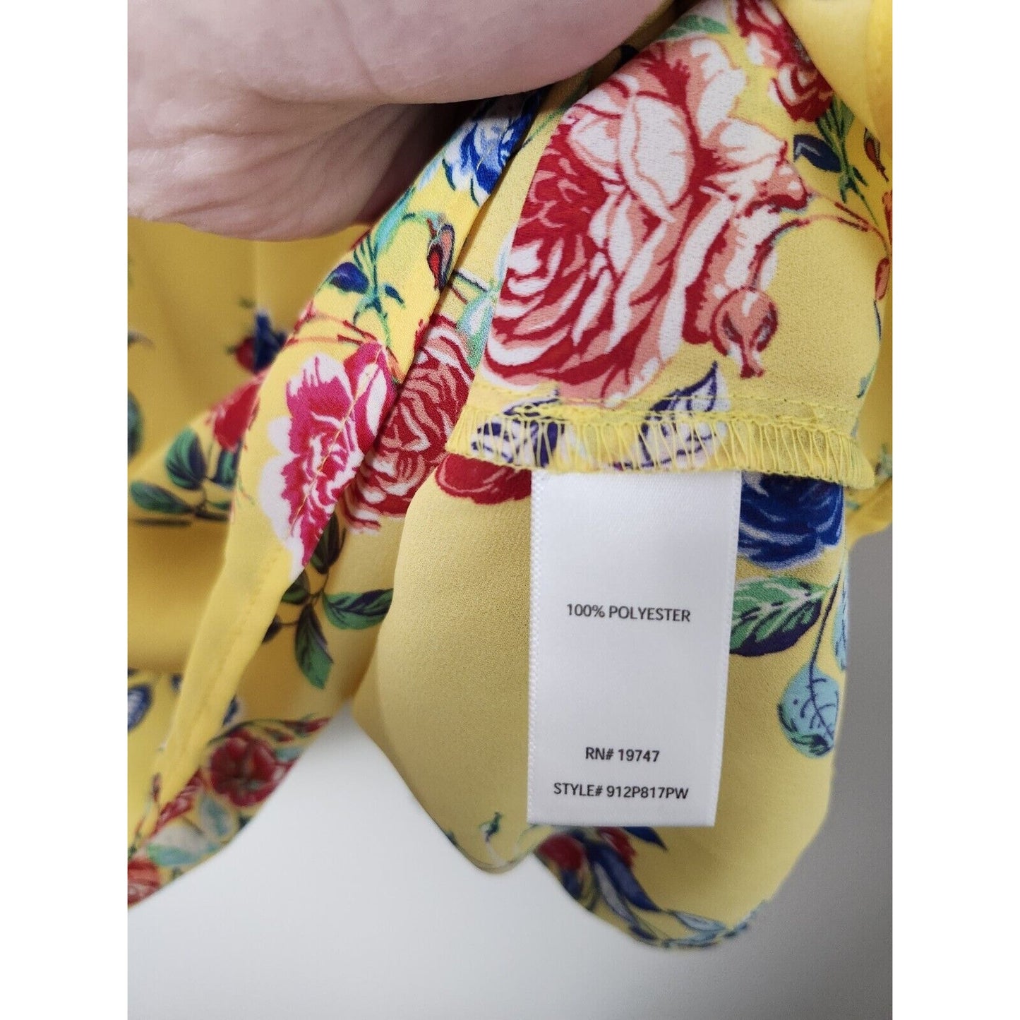 The Pioneer Woman Blouse Top Plus Size 3X Yellow Floral Short Sleeve NWT