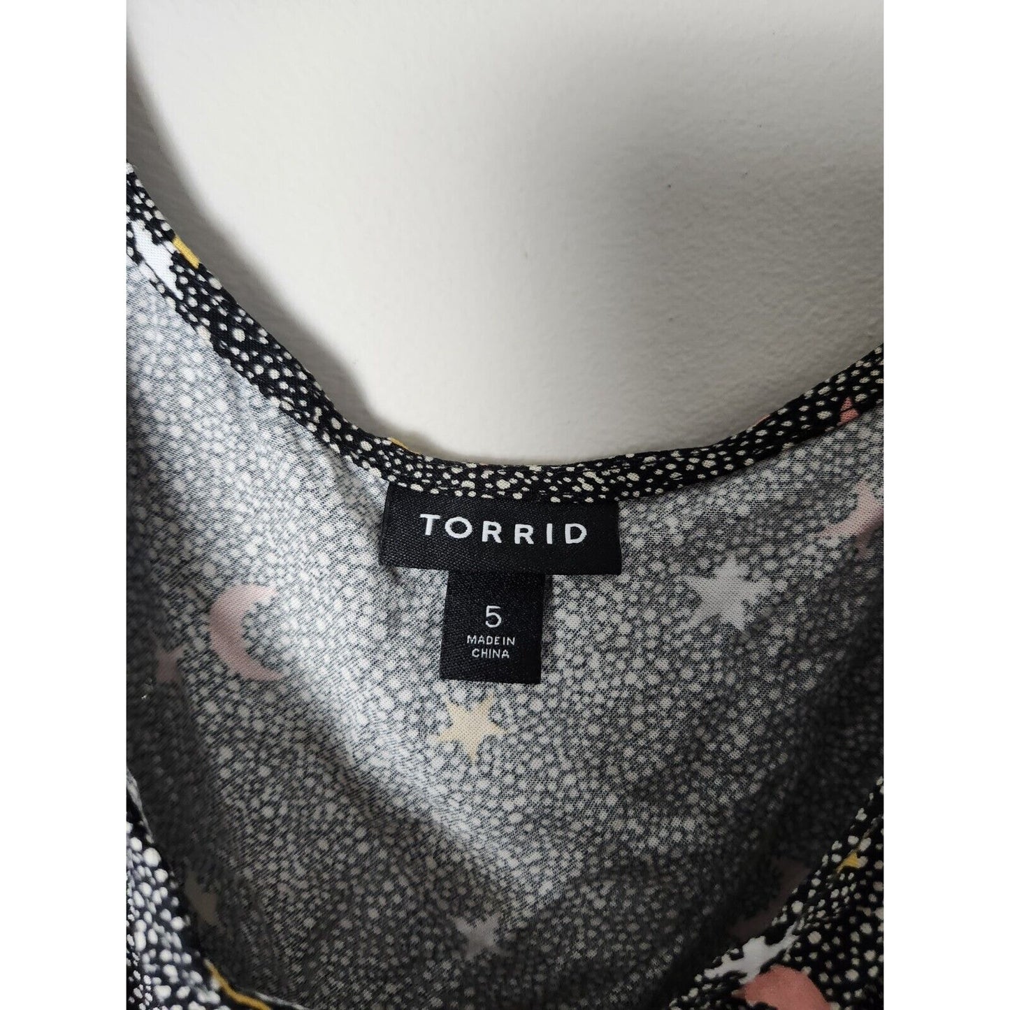 Torrid Cami Tank Top Plus Size 5X Gray Celestial Stars Moon Spaghetti Strap