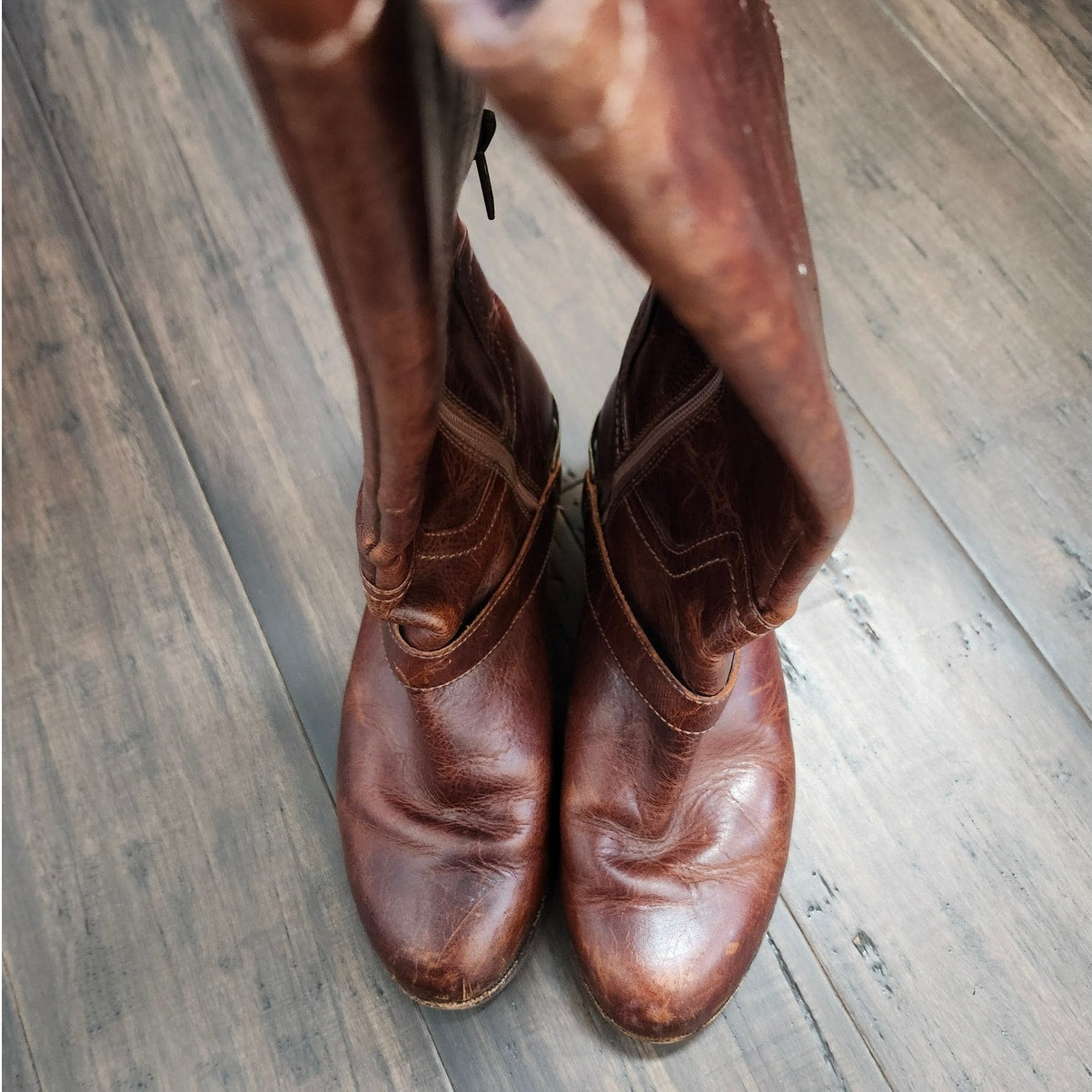 UGG Channing II Tall Leather Boots Size 8 Brown Equestrian Riding