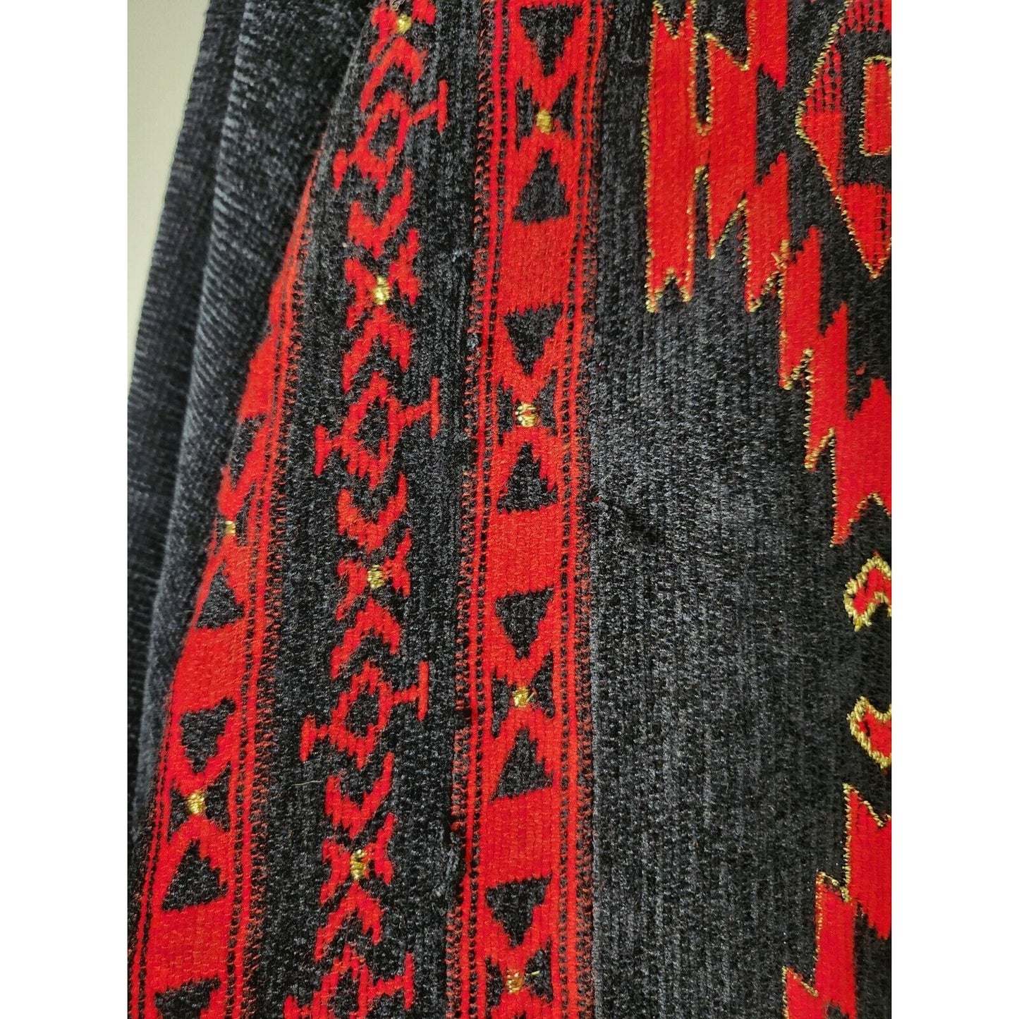 Allure Coat Jacket Plus Size 2X Aztec Red Black Button Front Embroidered Western