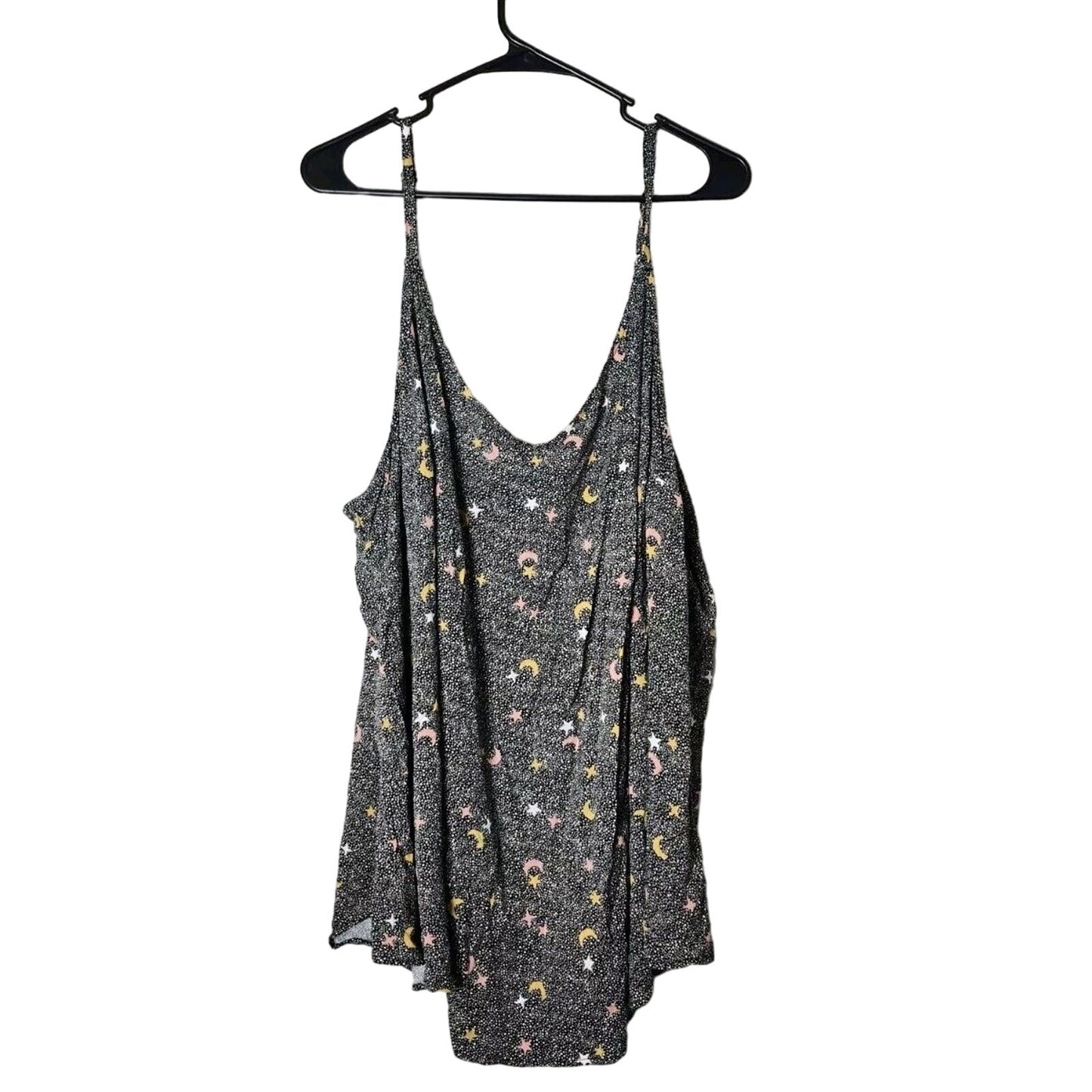 Torrid Cami Tank Top Plus Size 5X Gray Celestial Stars Moon Spaghetti Strap