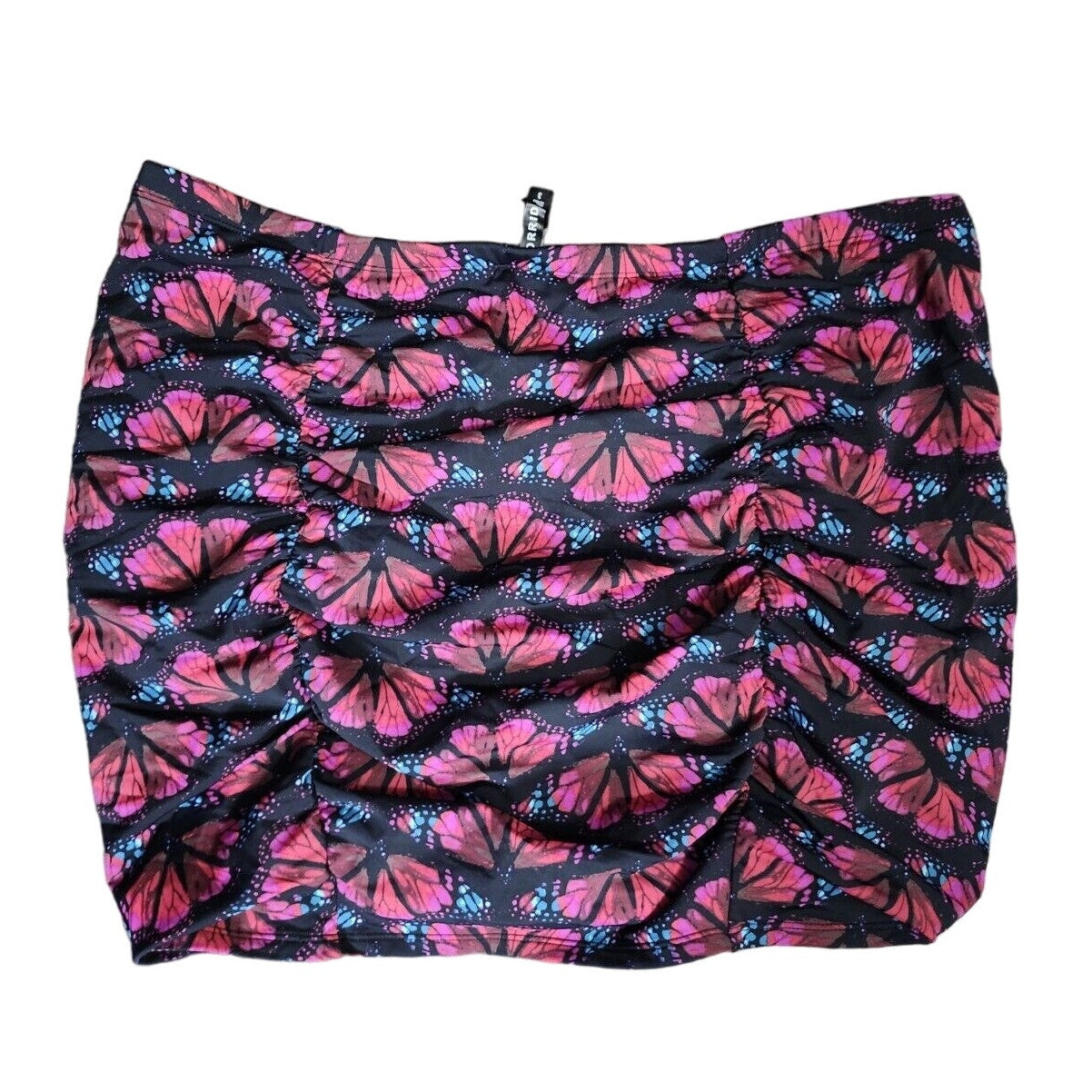 Torrid Swim Skirt Plus Size 3X Butterfly Print With Briefs Ruched