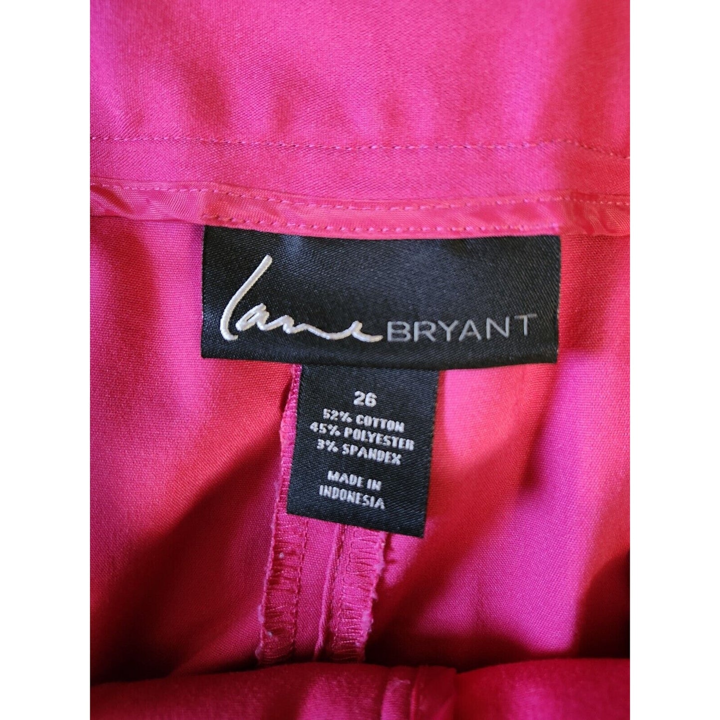 Lane Bryant Hot Pink Ankle Dress Pants Plus Size 26 Curvy Stretch