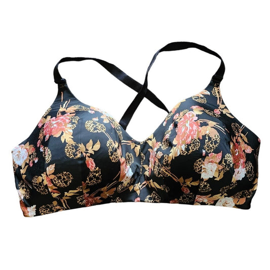 Torrid Curve Bra Floral & Skulls Wire-Free Lightly Lined Plus Size 44DDD