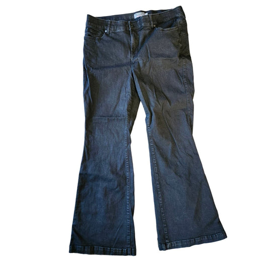 Torrid Bombshell Flare Jeans Plus Size 20 R High-Rise Premium Stretch Black