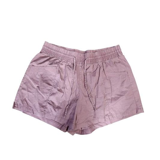 Ava & Viv Drawstring Shorts Plus Size 1X Pink Pockets Elastic Waist Cotton