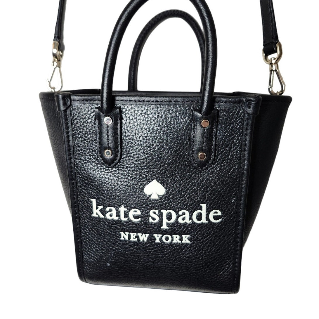 Kate Spade New York Ella Mini Tote Crossbody Pebbled Leather Black