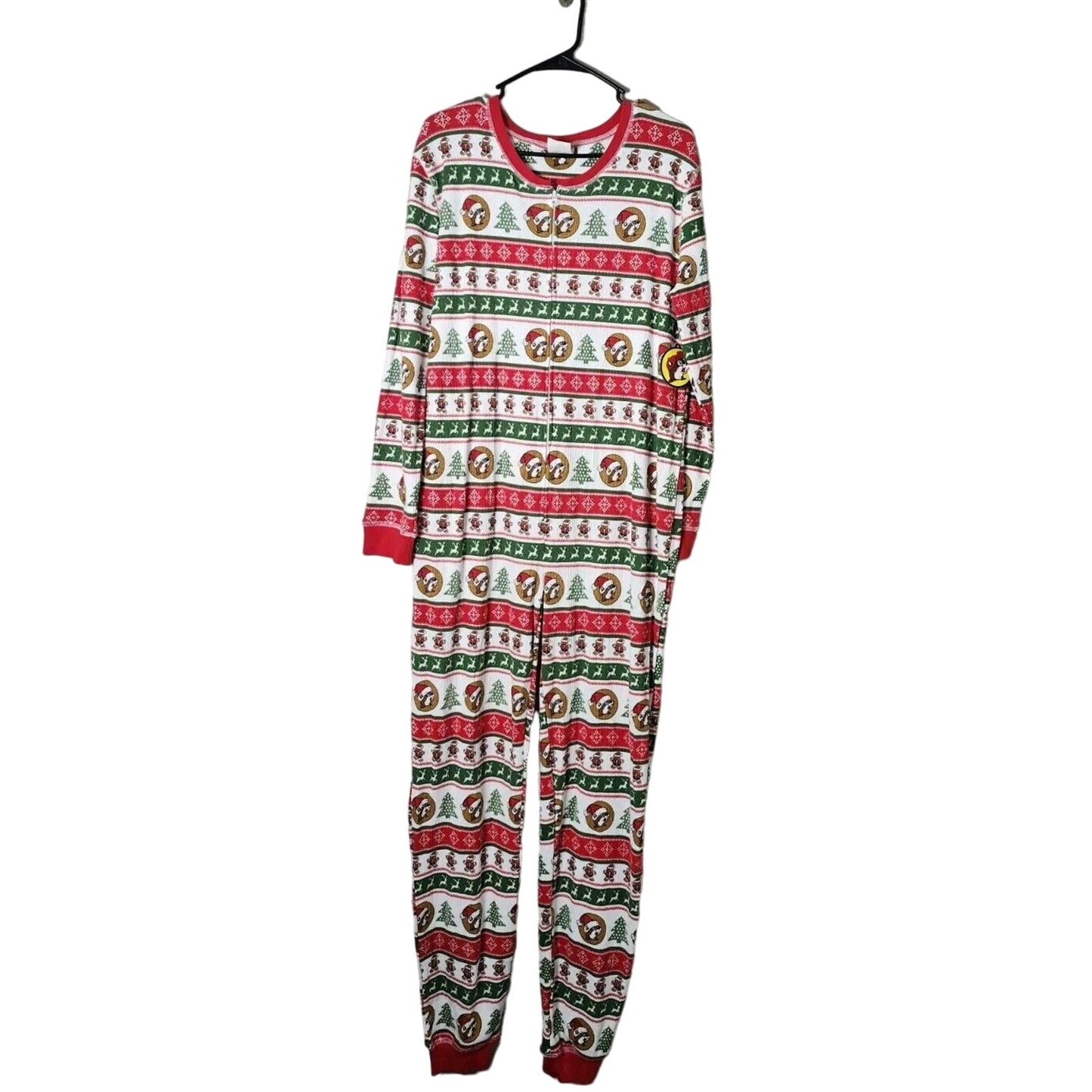 Buc-ees One Piece Christmas Thermal Pajamas Size XL Long Johns Bucees