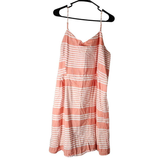 Old Navy Mini Sun Dress Plus Size XXL Peach White Striped