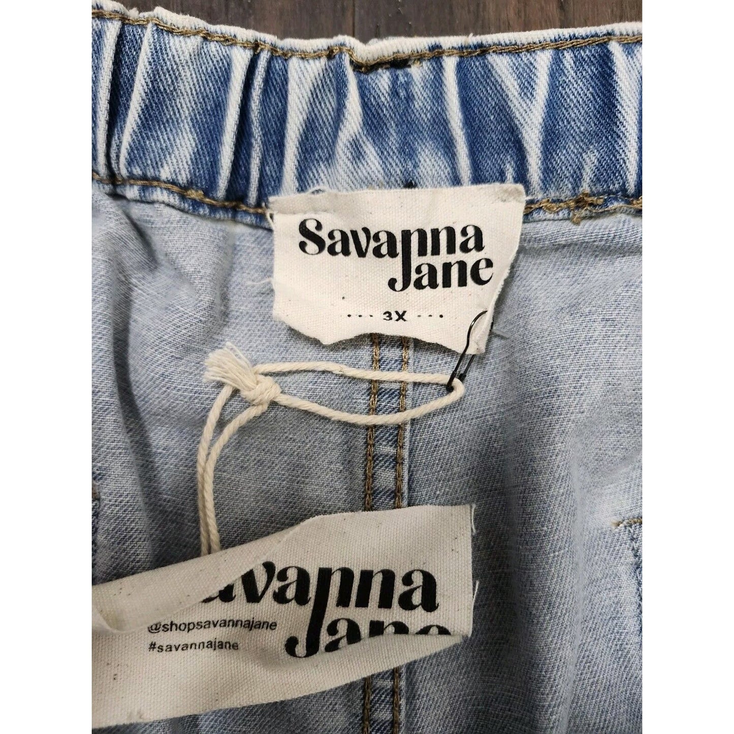 Savanna Jane Rhinestone Fringe Denim Shorts Plus Size 3X Festival