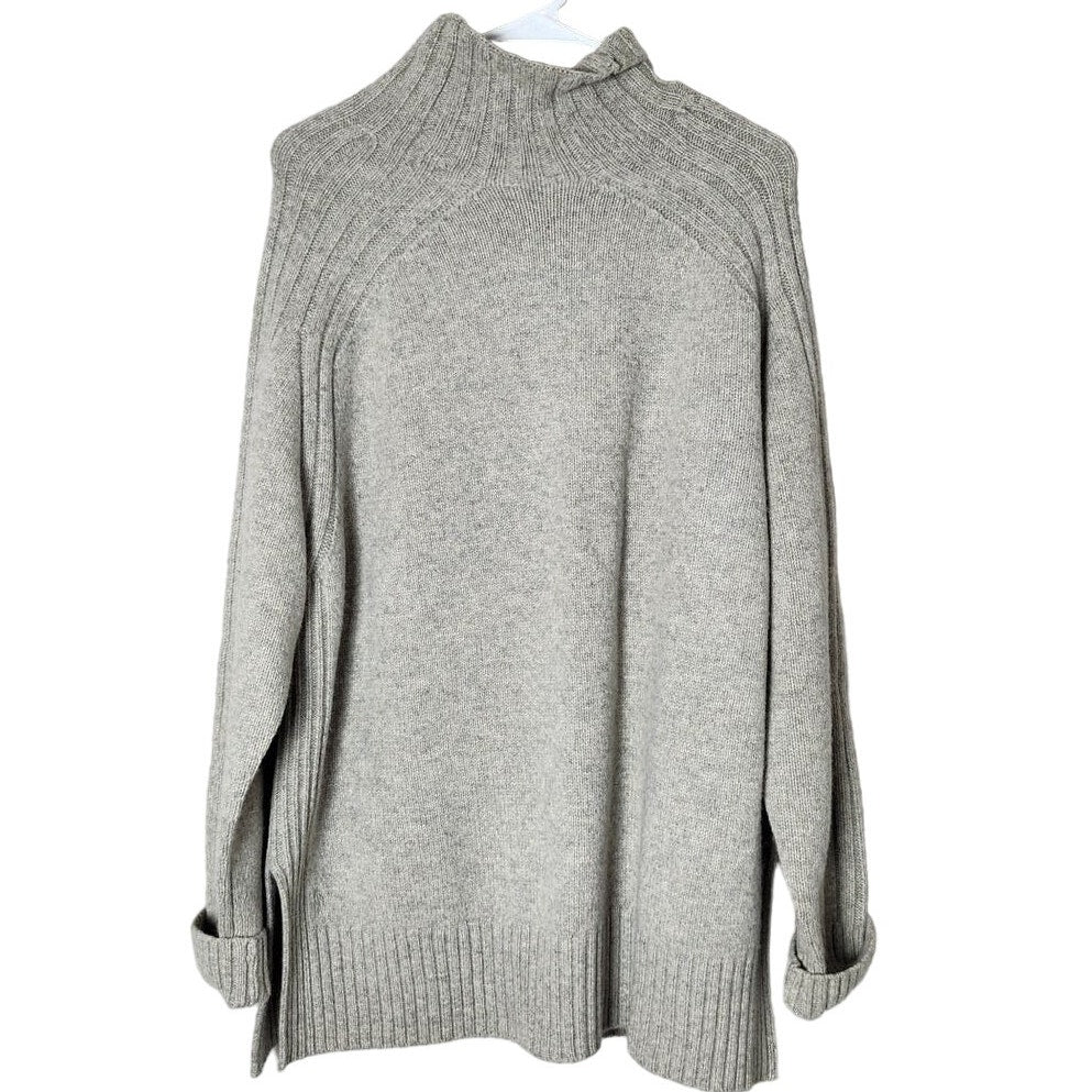 Polo Ralph Lauren Sweater Size XL Grey Wool Cashmere Mock Neck