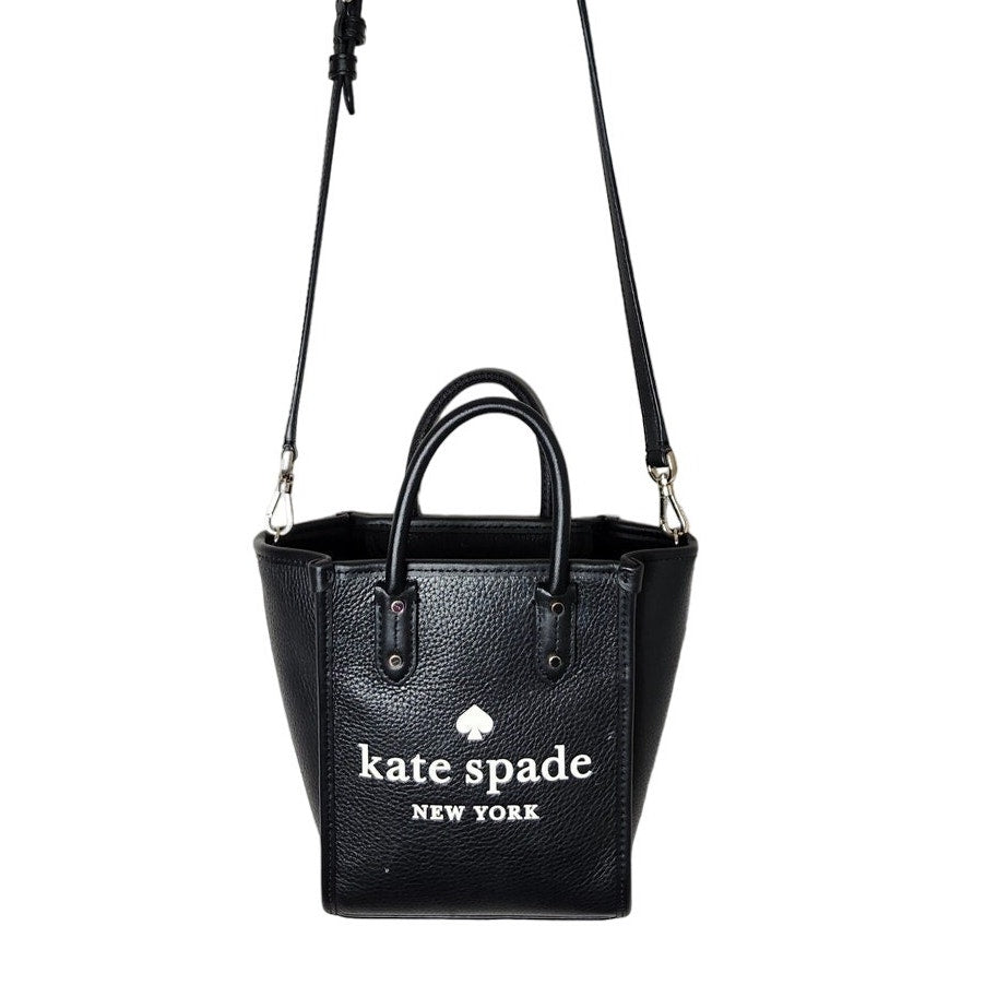 Kate Spade New York Ella Mini Tote Crossbody Pebbled Leather Black