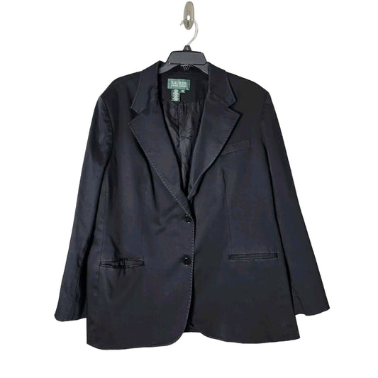 Lauren Ralph Lauren Jacket Blazer Plus Size 18W Black 2 Button