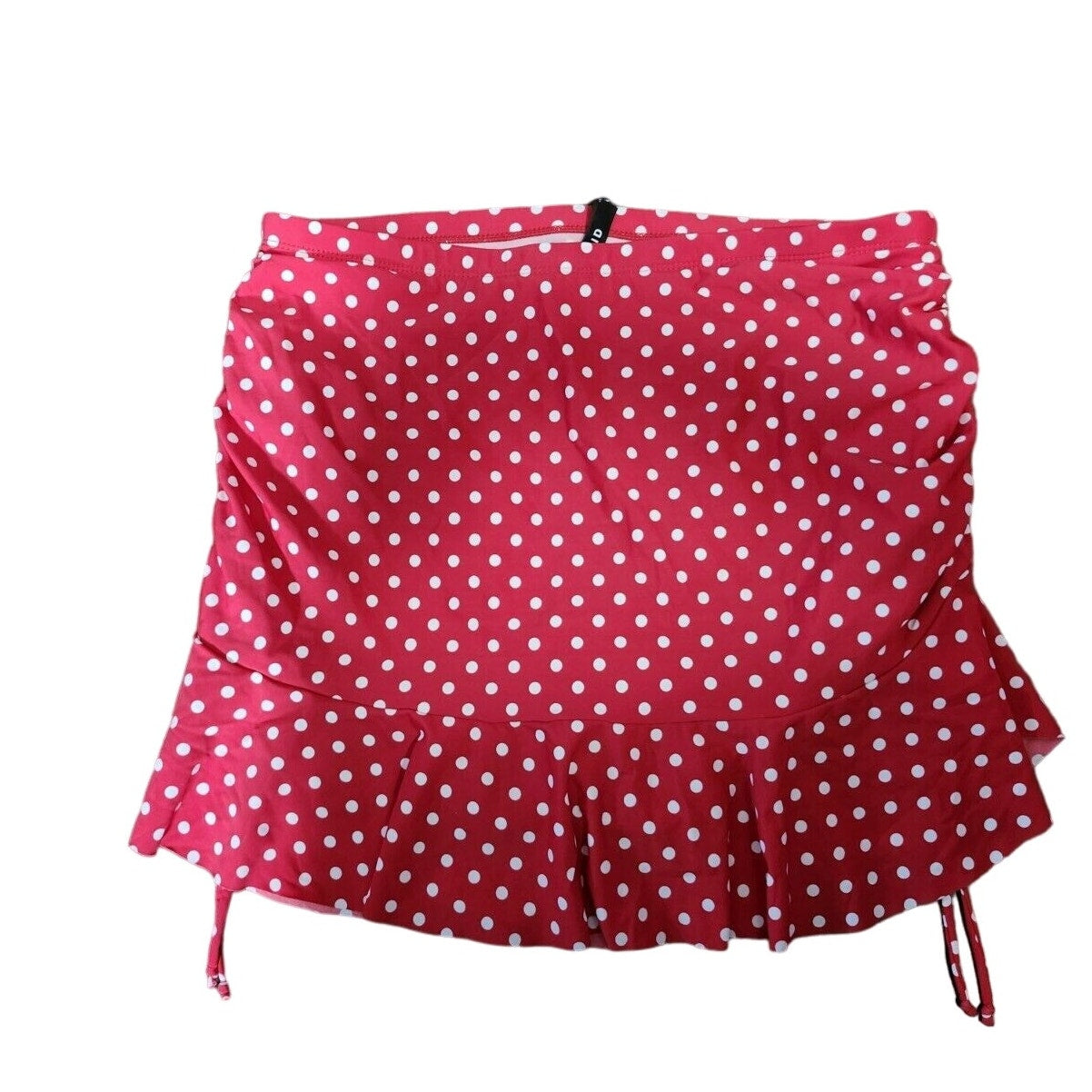 Torrid Swim Skirt Plus Size 0X Polka Dot Red With Briefs Ruched Ruffle