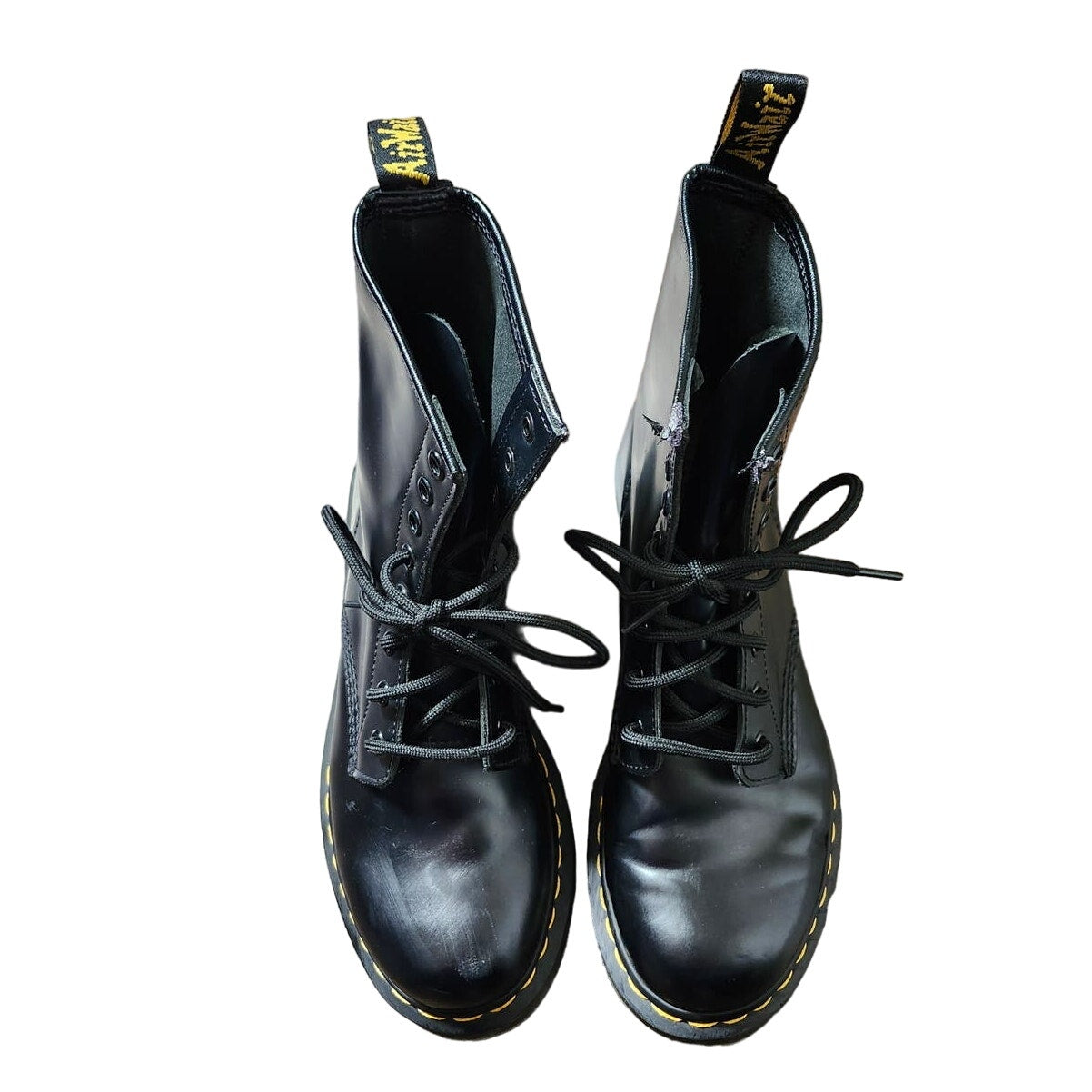 Dr. Martens 1460 Combat Boots Women's Size 9 US Lace Up Black Leather 8-Eye