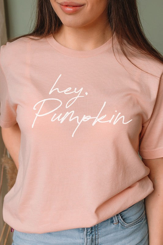 Hey Pumpkin Autumn Season Graphic Tee