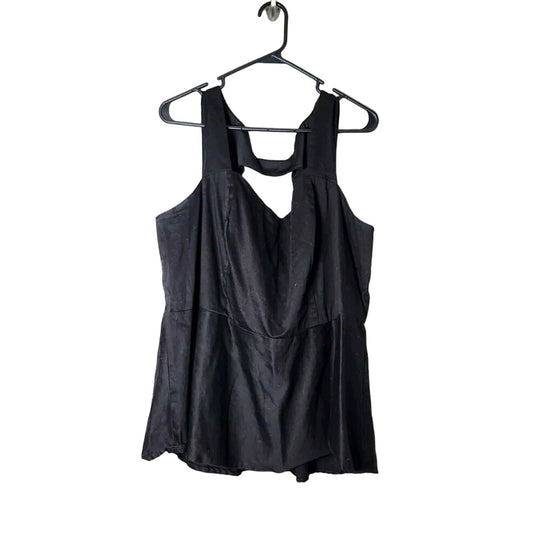 Torrid Peplum Blouse Plus Size 3X Black Sleeveless