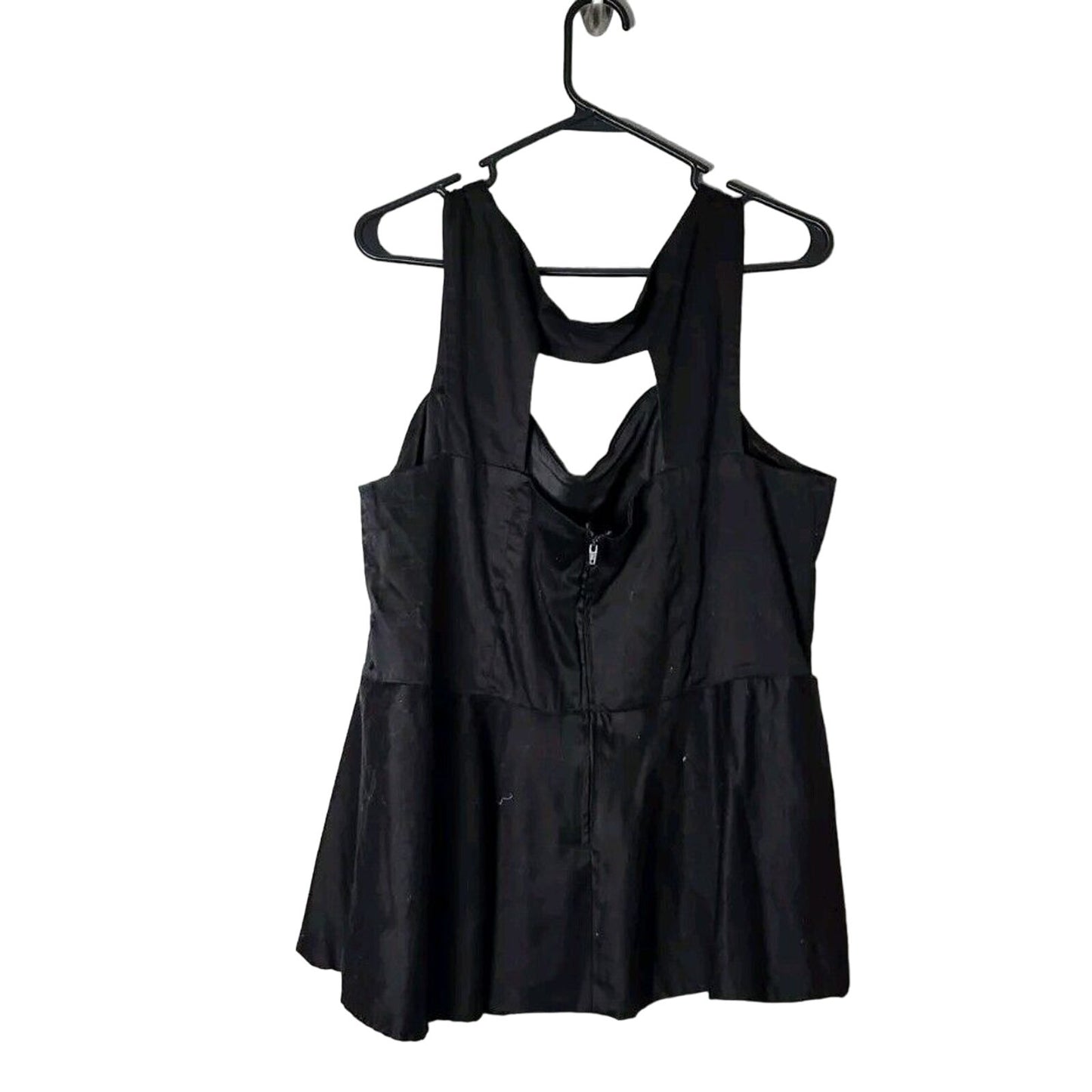 Torrid Peplum Blouse Plus Size 3X Black Sleeveless