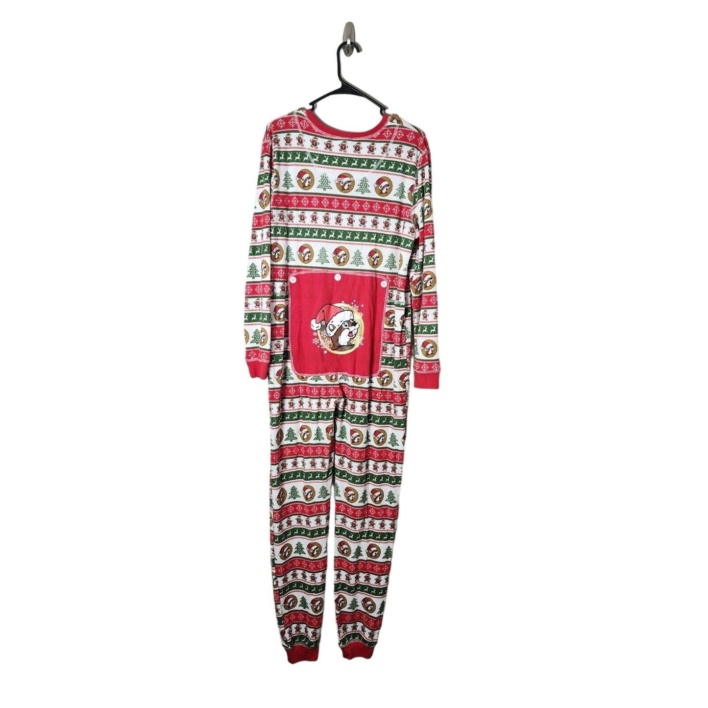 Buc-ees One Piece Christmas Thermal Pajamas Size XL Long Johns Bucees