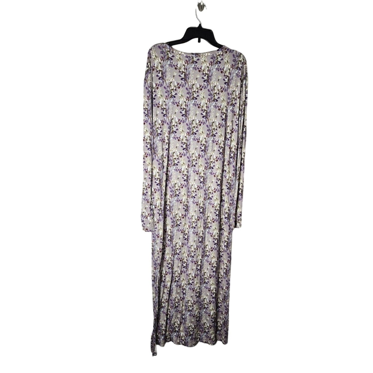 Posh Peanut Maxi Dress Plus Size 2XL Purple Gray Floral Maternity Lounge