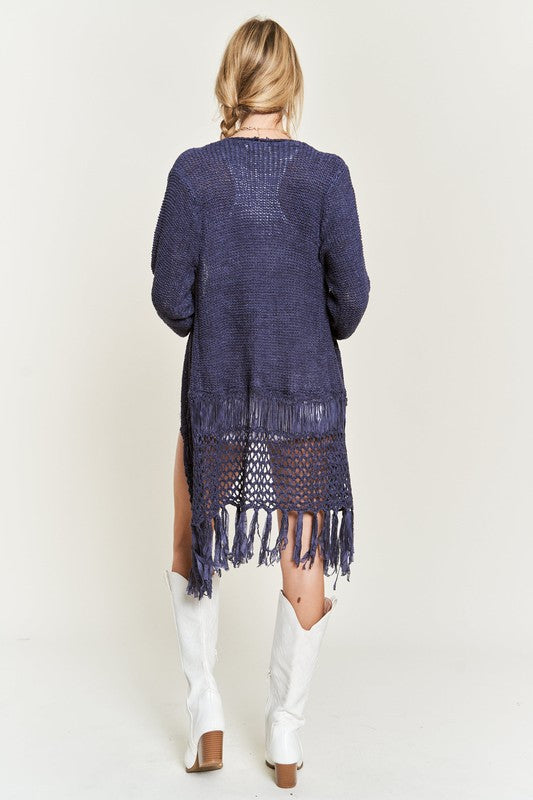 FRINGE KNIT CARDIGAN