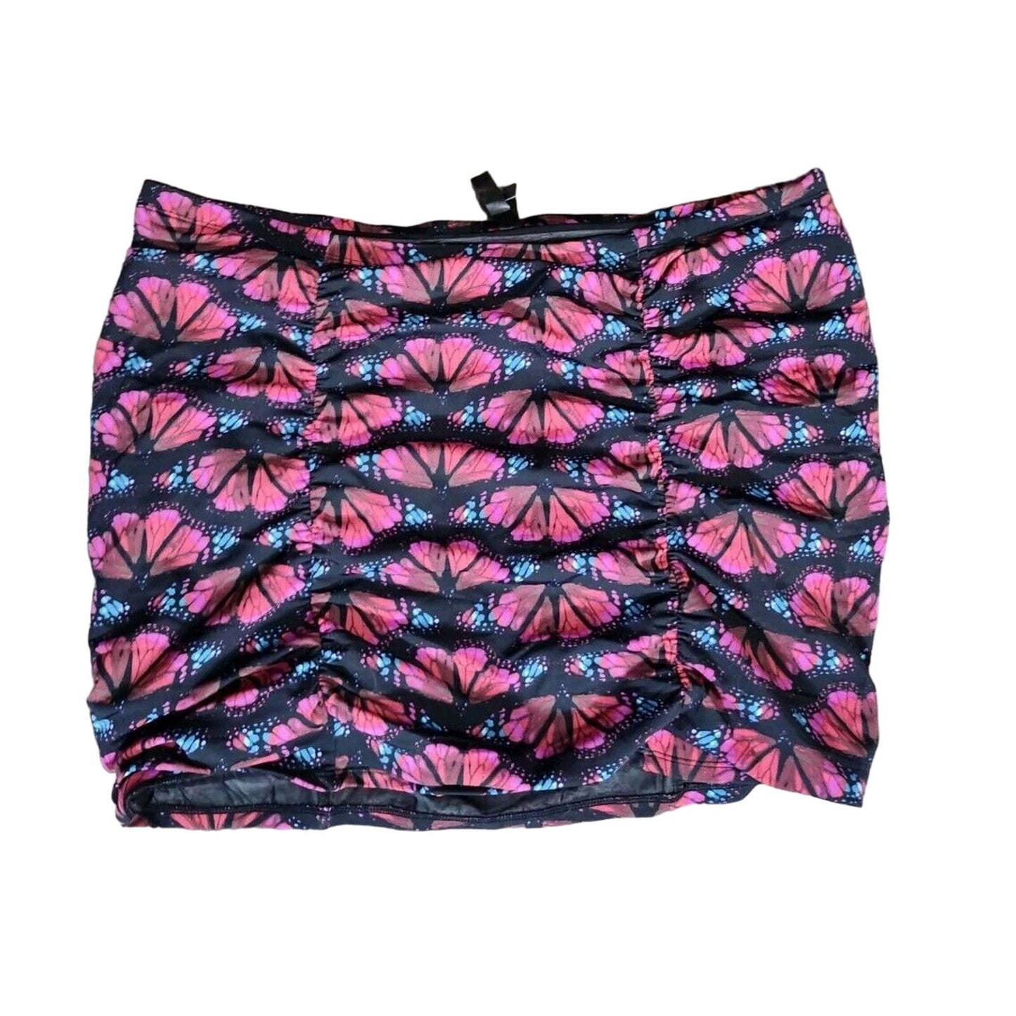 Torrid Swim Skirt Plus Size 3X Butterfly Print With Briefs Ruched